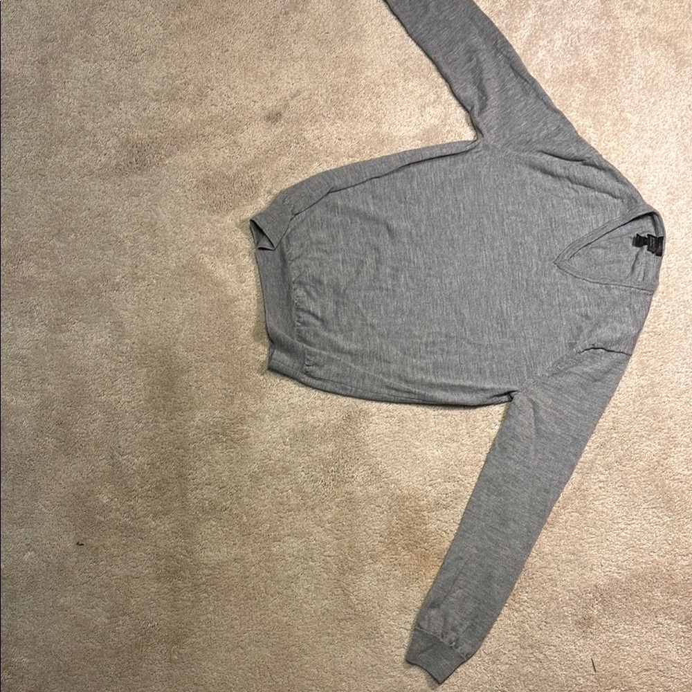 J. Crew Gray V-Neck Sweater for Men - Picture 3 of 4